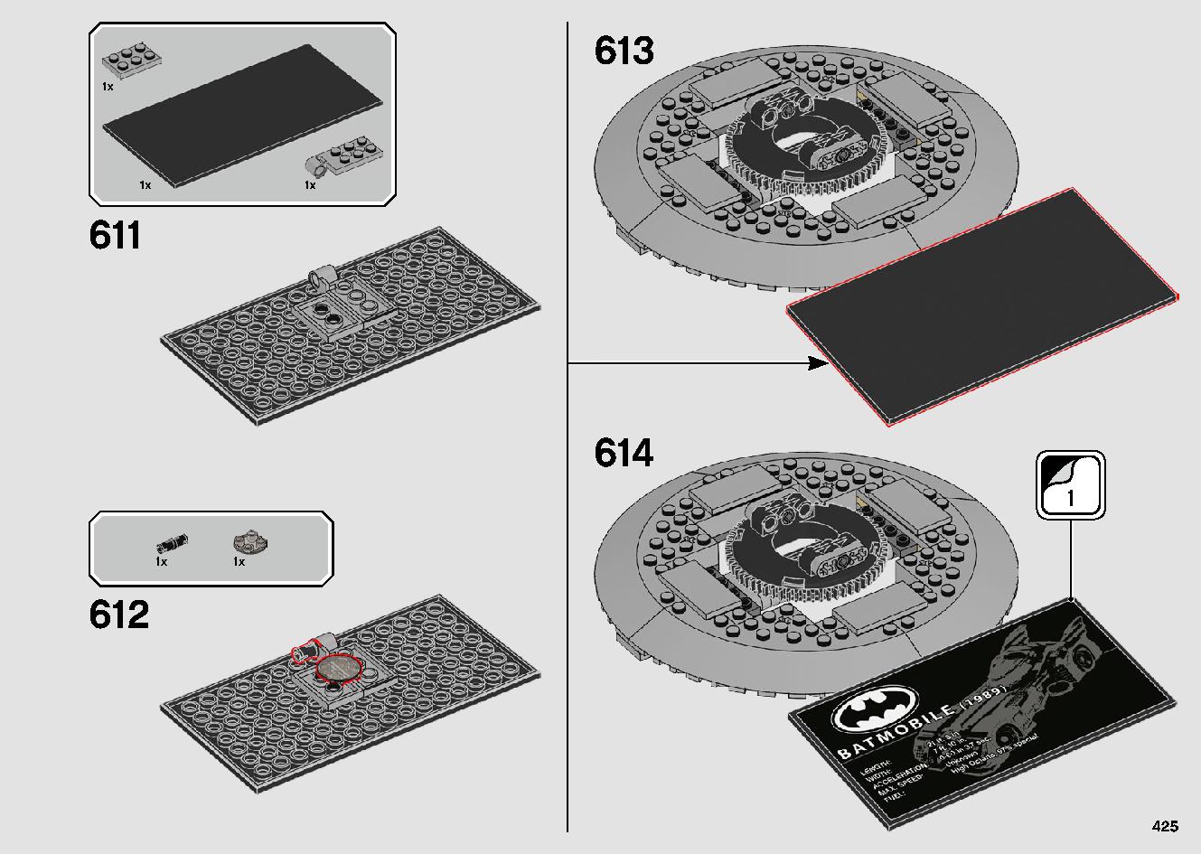 1989 Batmobile 76139 LEGO information LEGO instructions 425 page