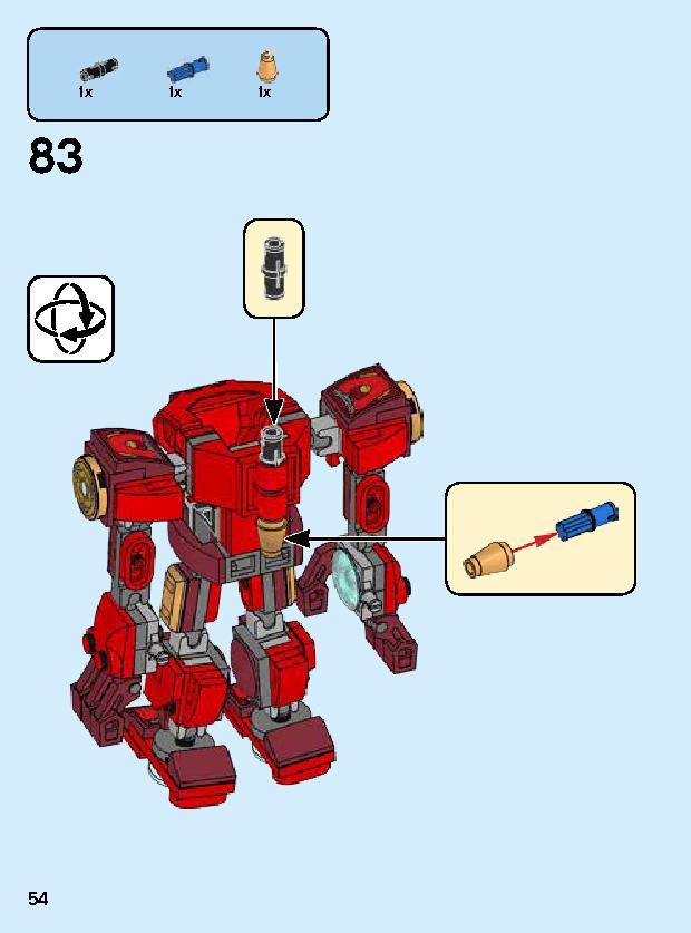 Iron Man Mech 76140 LEGO information LEGO instructions 54 page