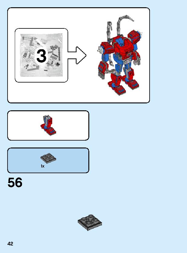 Spider-Man Mech 76146 LEGO information LEGO instructions 42 page