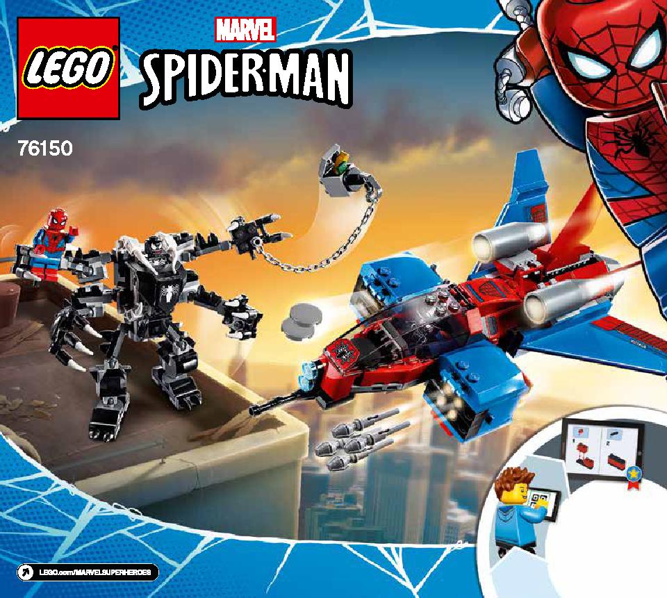 Spiderjet vs. Venom Mech 76150 LEGO information LEGO instructions 1 page