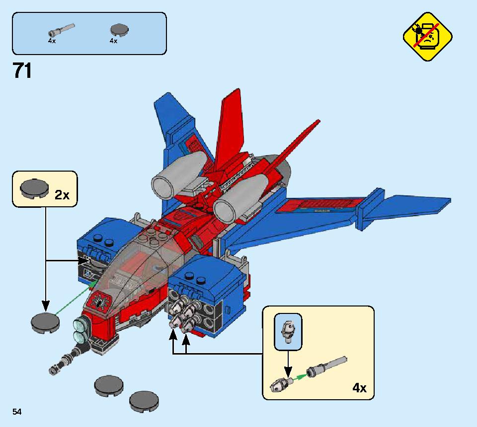Spiderjet vs. Venom Mech 76150 LEGO information LEGO instructions 54 page