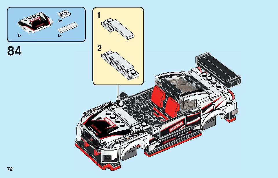 Nissan GT-R NISMO 76896 LEGO information LEGO instructions 72 page