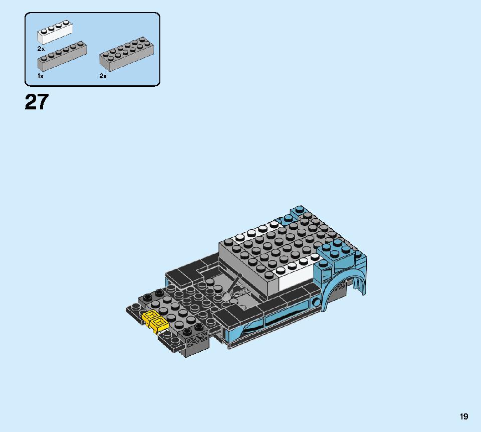 Formula E Panasonic Jaguar Racing GEN2 car & Jaguar I-PACE eTROPHY 76898 LEGO information LEGO instructions 19 page