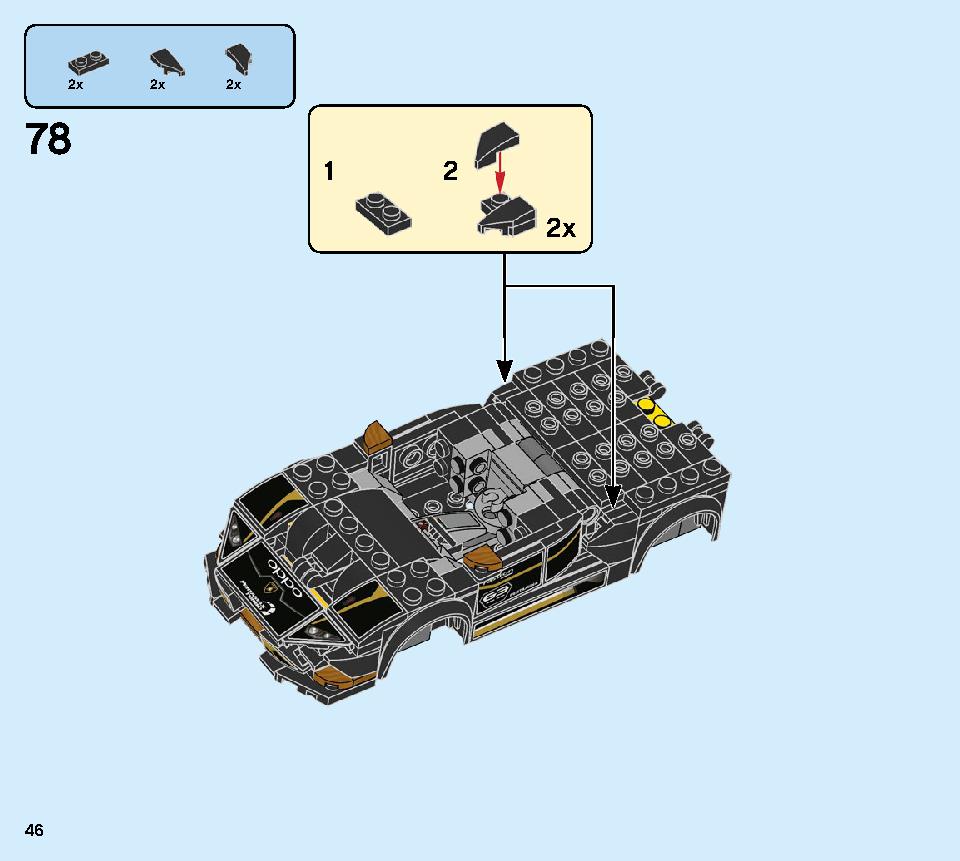 Lamborghini Urus ST-X & Lamborghini Huracán Super Trofeo EVO 76899 LEGO information LEGO instructions 46 page