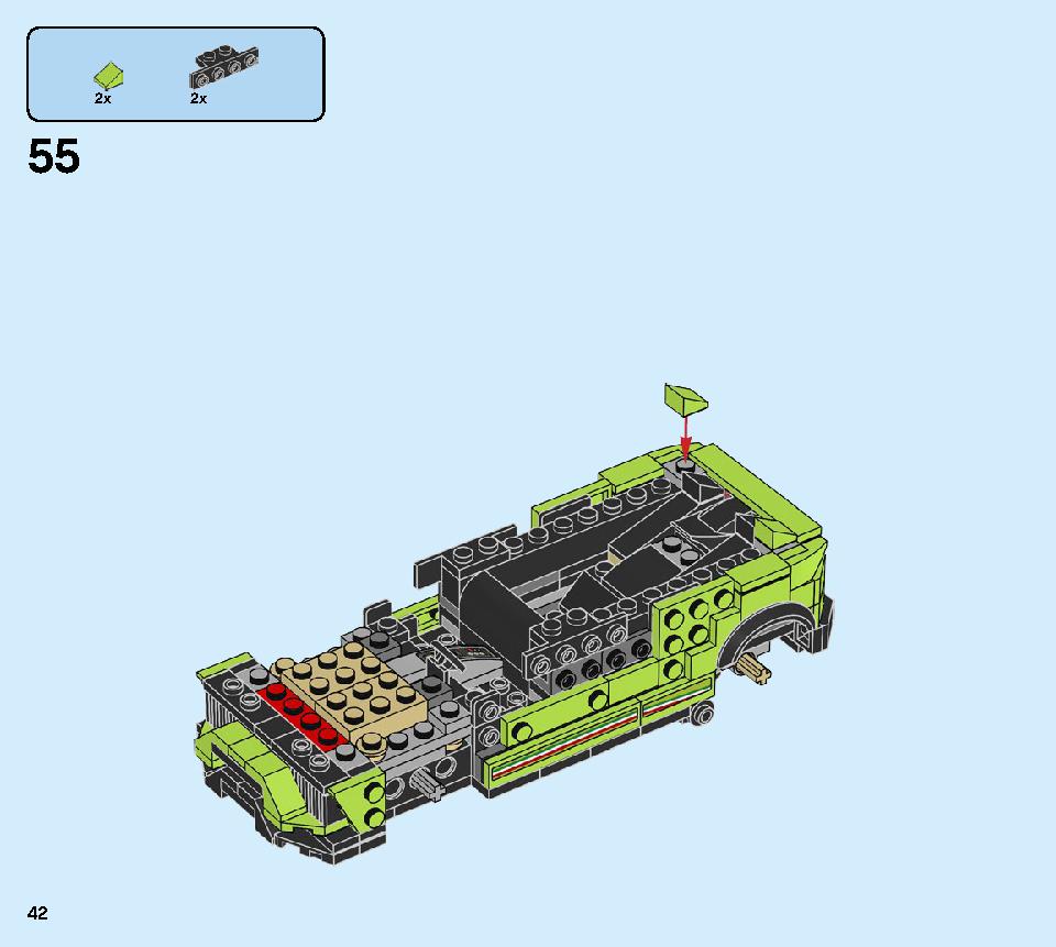 Lamborghini Urus ST-X & Lamborghini Huracán Super Trofeo EVO 76899 LEGO information LEGO instructions 42 page