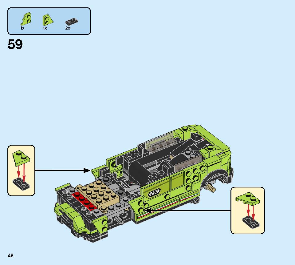 Lamborghini Urus ST-X & Lamborghini Huracán Super Trofeo EVO 76899 LEGO information LEGO instructions 46 page