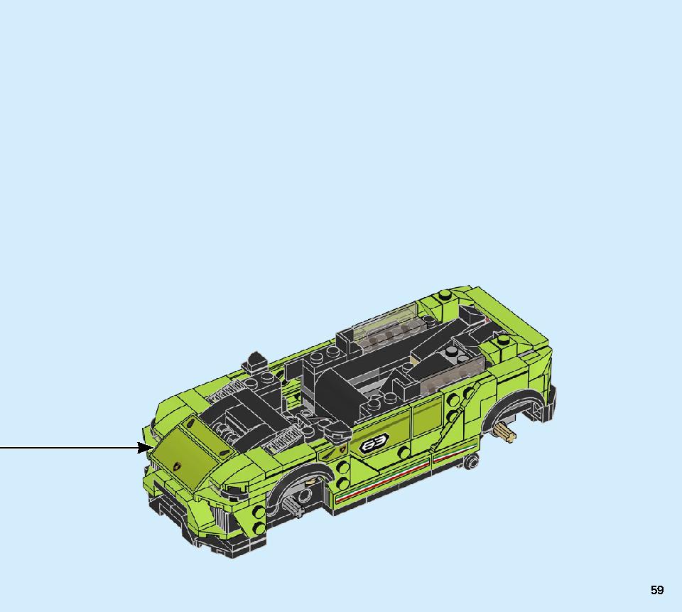 Lamborghini Urus ST-X & Lamborghini Huracán Super Trofeo EVO 76899 LEGO information LEGO instructions 59 page