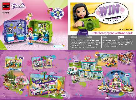 41403 Mia's Play Cube - Dark Azure Rabbit LEGO information LEGO instructions LEGO video review