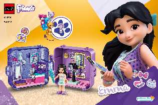 41404 Emma's Play Cube - Dark Azure Cat LEGO information LEGO instructions LEGO video review