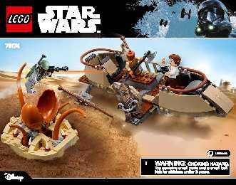 75174 Desert Skiff Escape LEGO information LEGO instructions LEGO video review