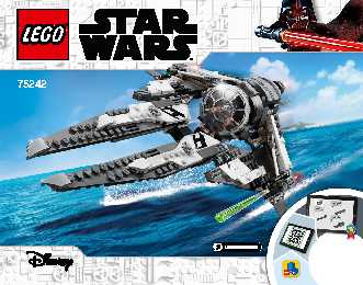 Black Ace TIE Interceptor 75242 Brick Mecha