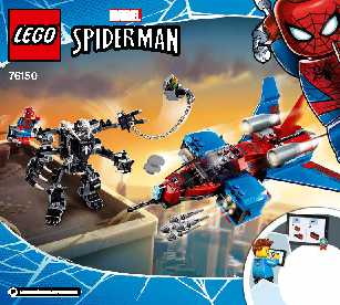 76150 Spiderjet vs. Venom Mech LEGO information LEGO instructions LEGO video review