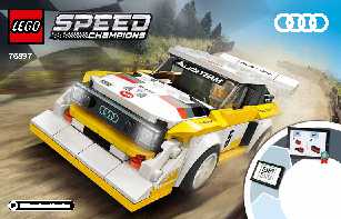 76897 1985 Audi Sport quattro S1 LEGO information LEGO instructions LEGO video review